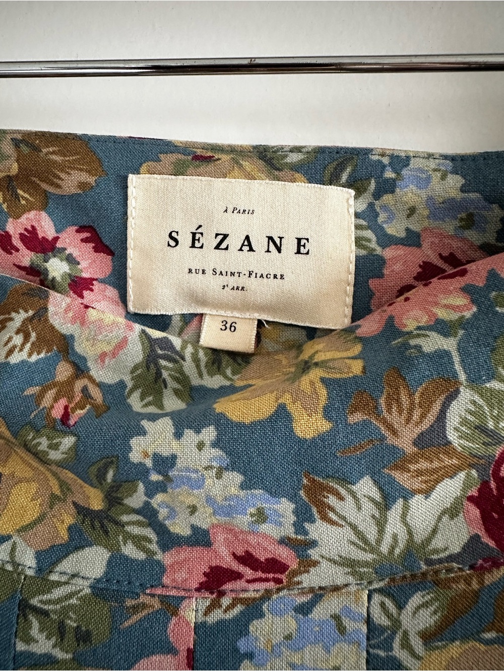 SEZANE Multicolored Floral Pleated Midi Skirt - Picture 4 of 13
